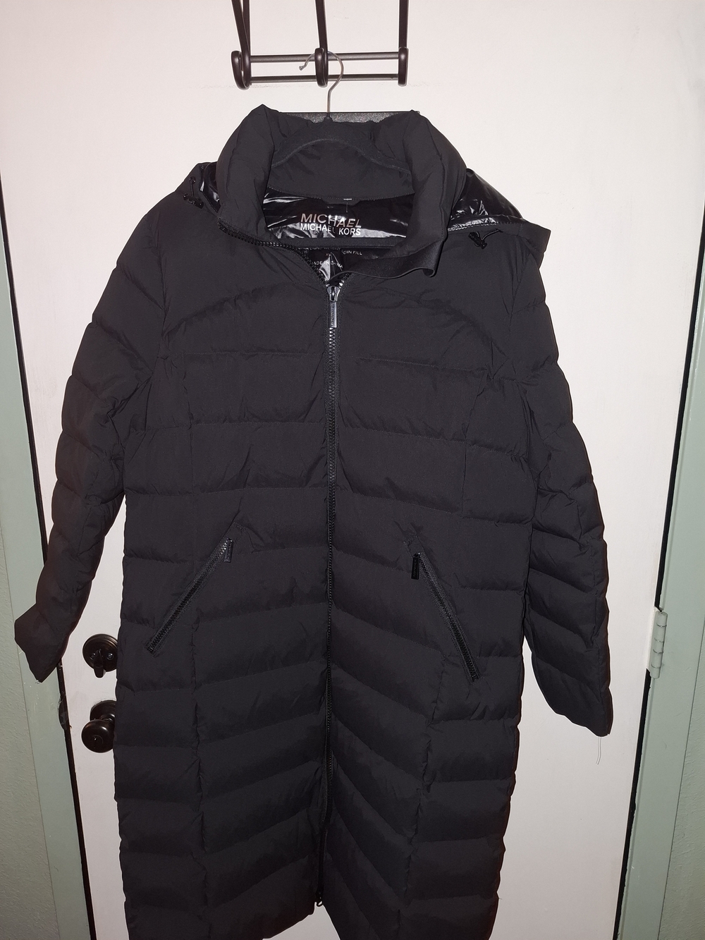 Michael Kors Men's Black Long Puffer Coat